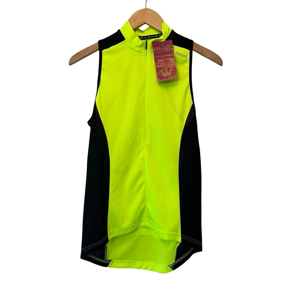 Canari NEW Dolce Cycling Jersey Zip Up Tank Top in Neon Yellow Women’s Size L - Picture 1 of 10